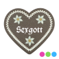 Preview: "Sexgott-Anstecker in Lebkuchen-Optik - erhältlich bei Glubbal.shop"